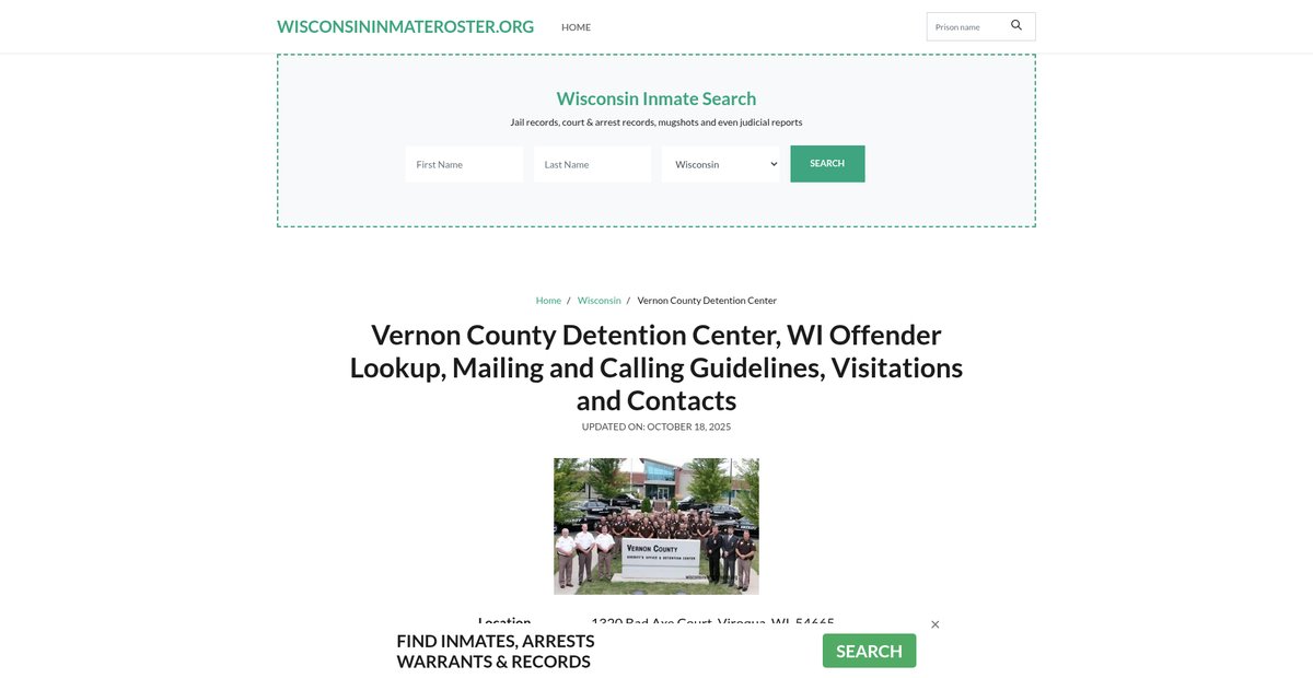 Preview of wisconsininmateroster.org