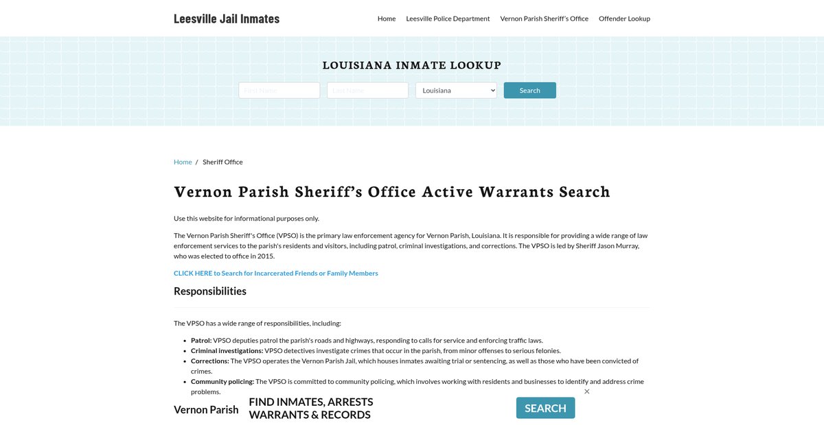 Preview of leesvillejail.org