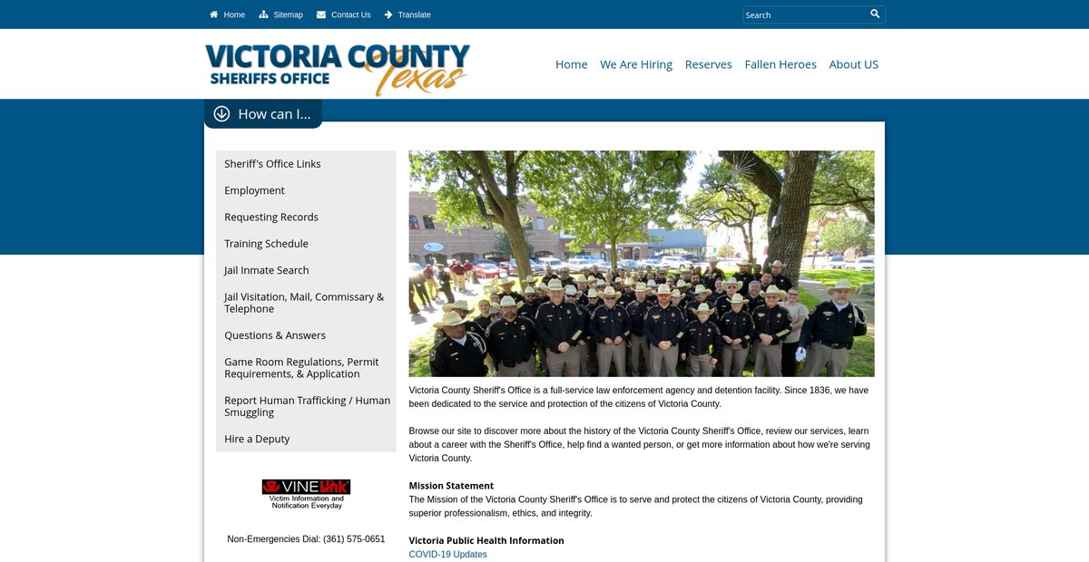 Preview of victoriasheriff.org