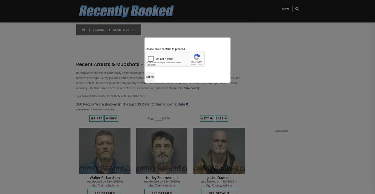Preview of recentlybooked.com
