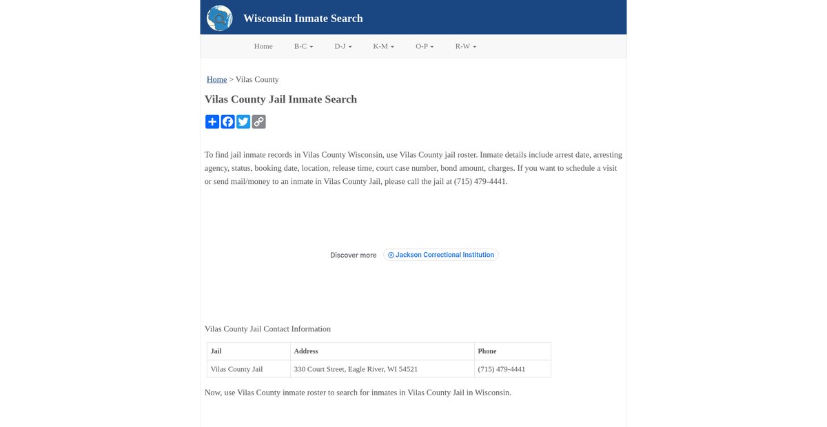 Preview of inmatesearchwi.org