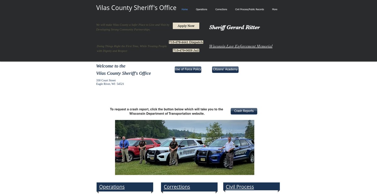 Preview of vilascountysheriff.org