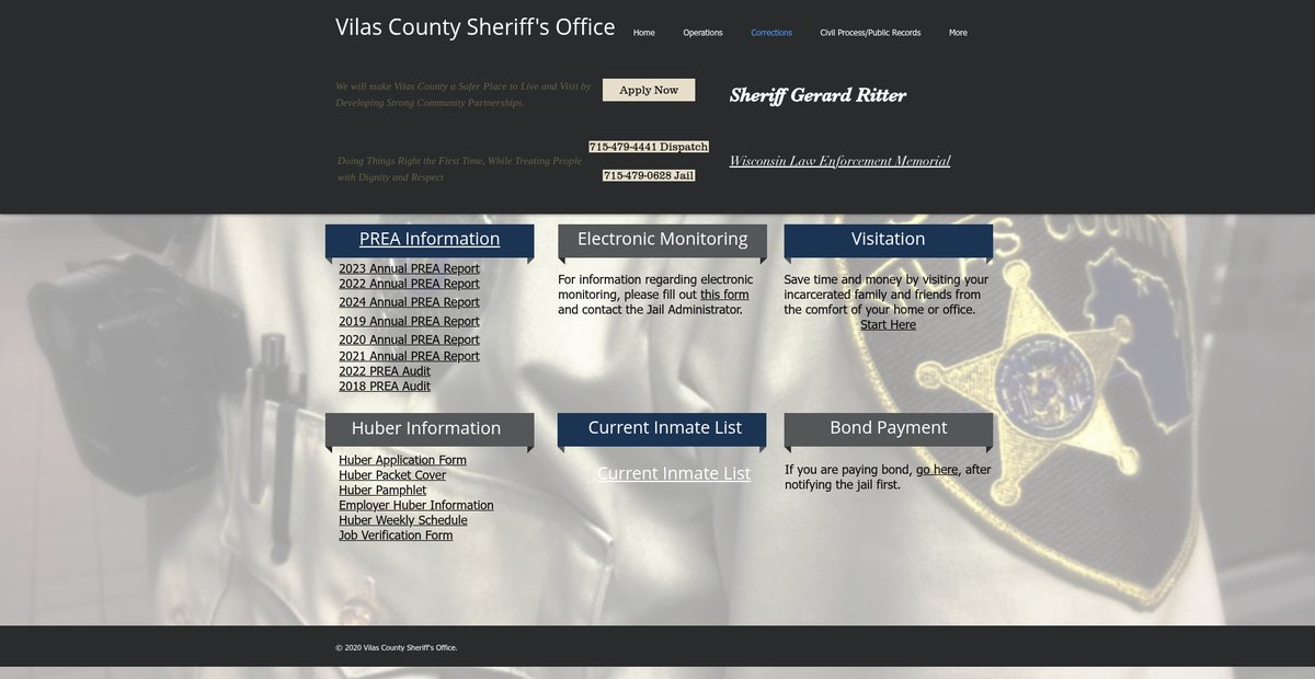 Preview of vilascountysheriff.org