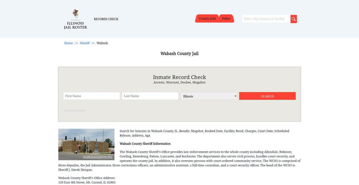 Preview of illinoisjailroster.com