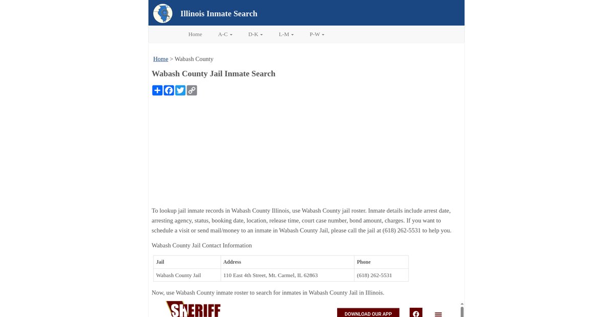 Preview of inmatesearchil.org
