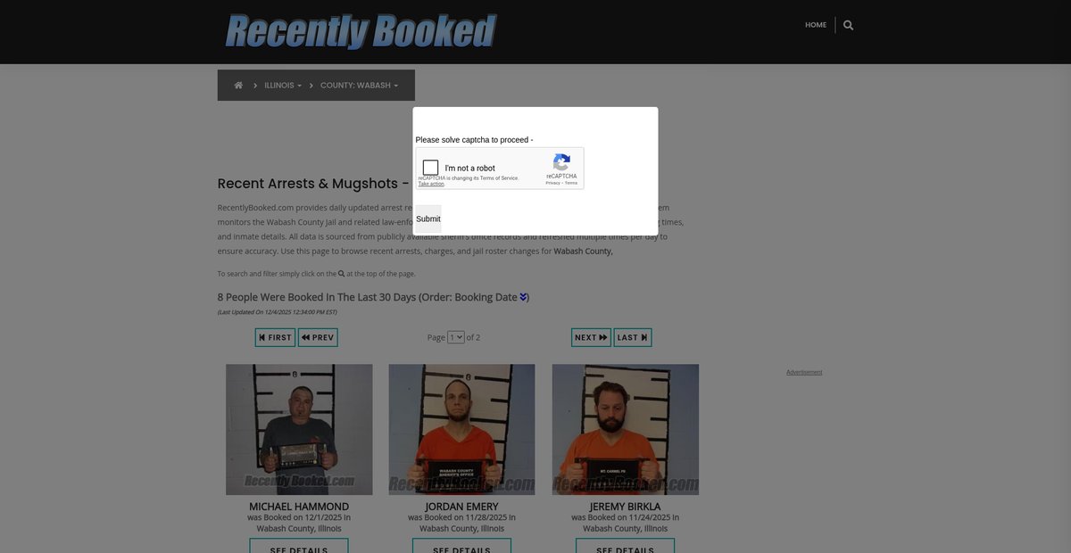 Preview of recentlybooked.com
