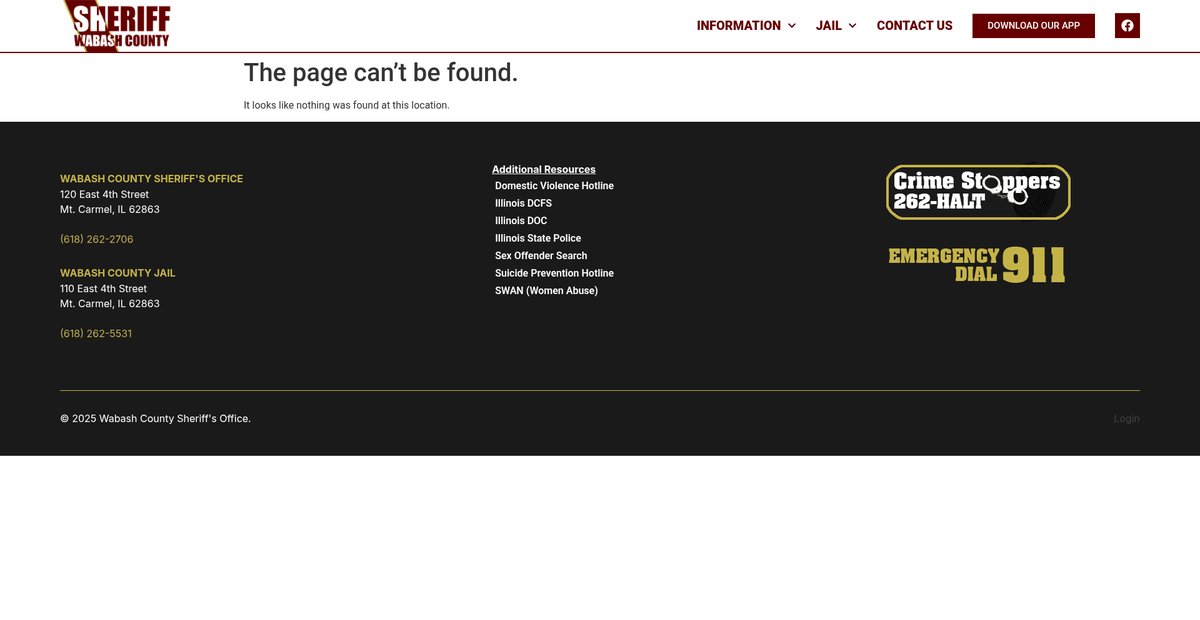 Preview of wabashcountysheriff.com