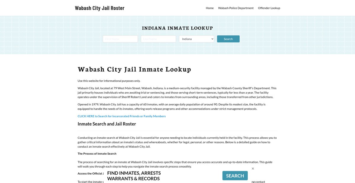 Preview of wabashcityjail.org