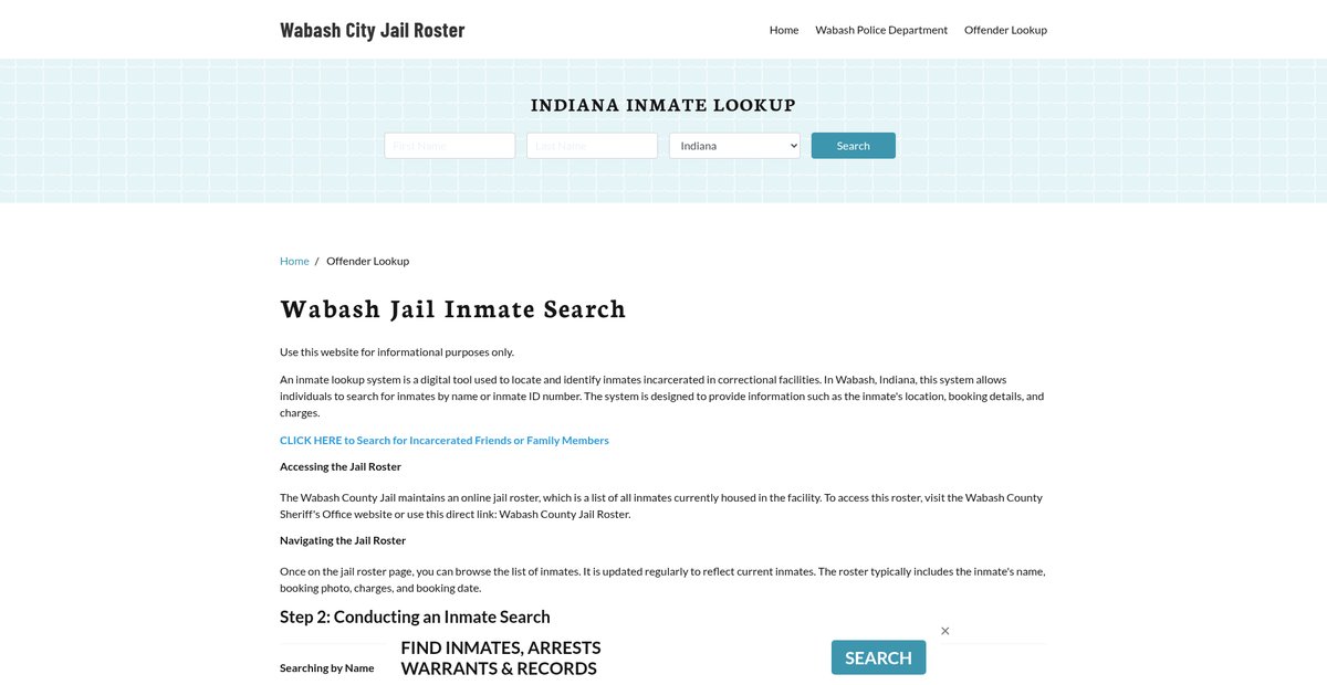 Preview of wabashcityjail.org
