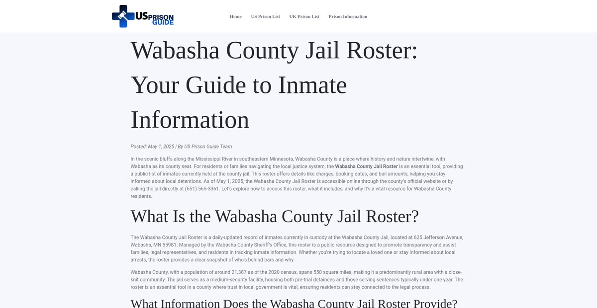 Preview of usprisonguide.com