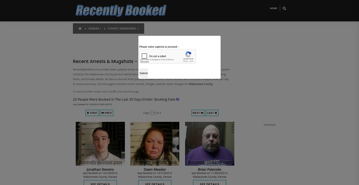 Preview of recentlybooked.com
