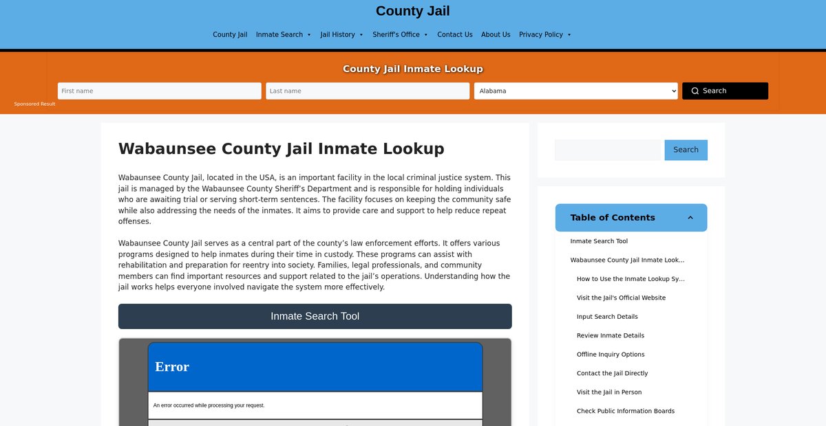 Preview of wabaunsee.countyjail.org