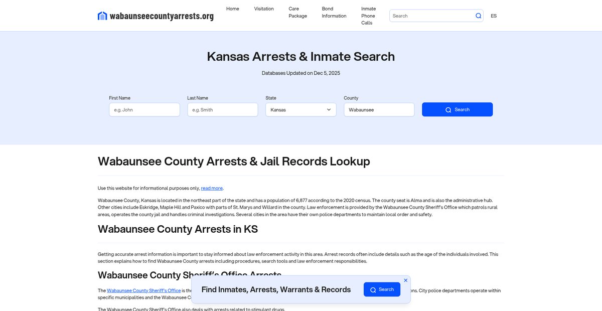 Preview of wabaunseecountyarrests.org