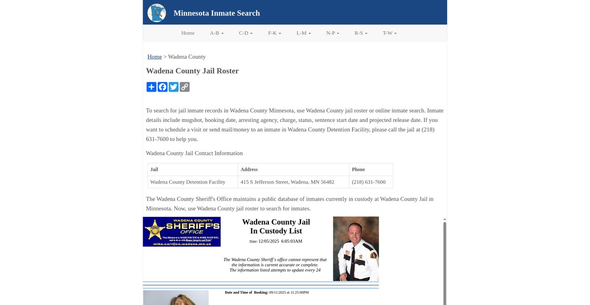 Preview of inmatesearchmn.org