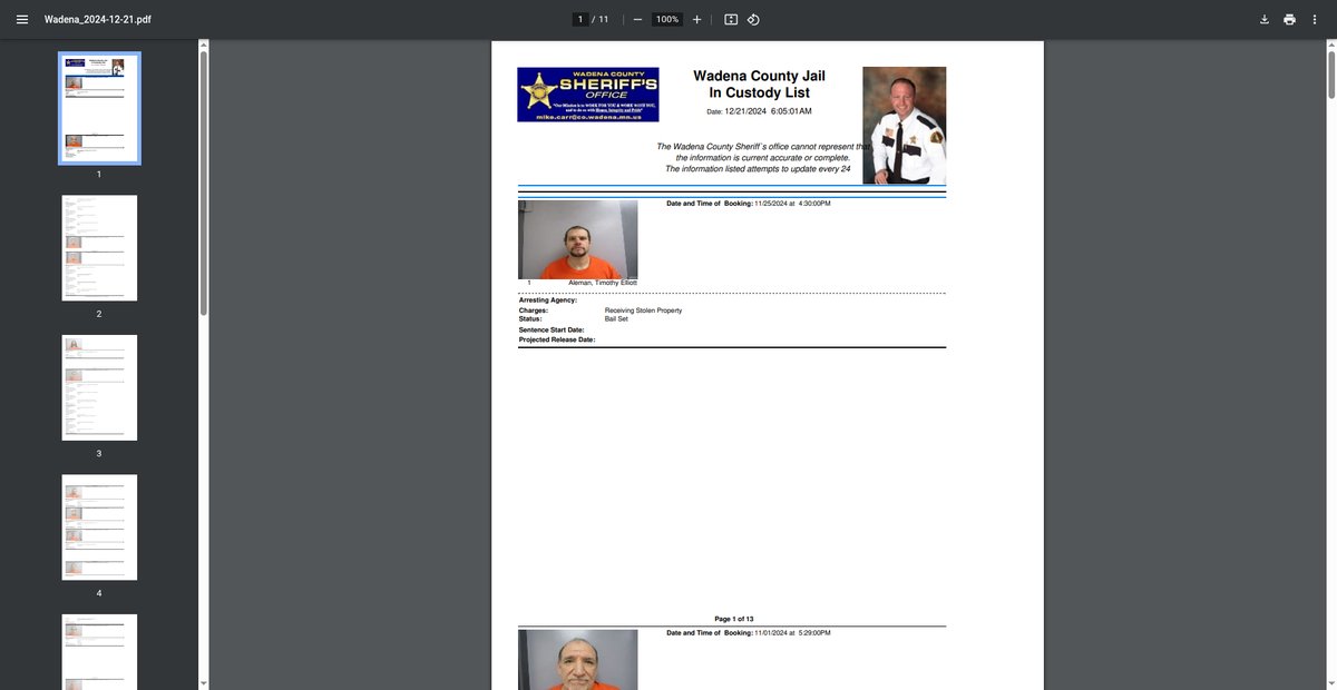 Preview of jailrosters.org