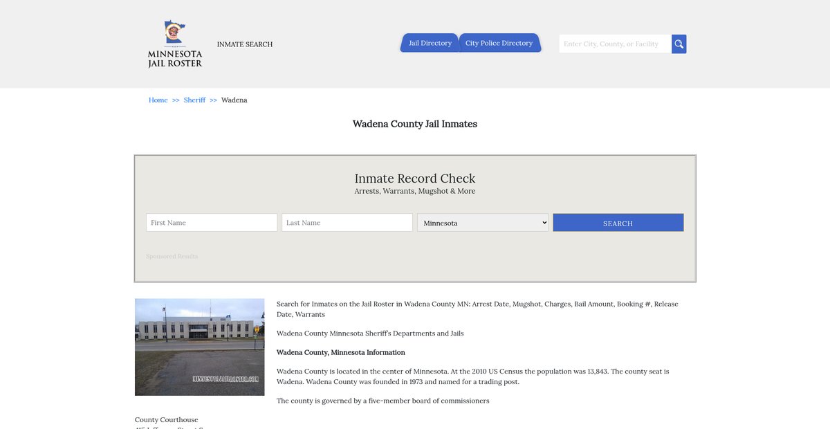 Preview of minnesotajailroster.com