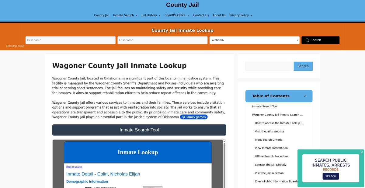 Preview of wagoner.countyjail.org