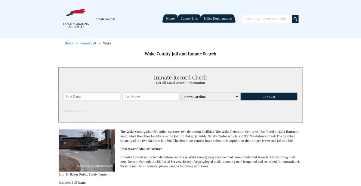 Preview of northcarolinajailroster.com