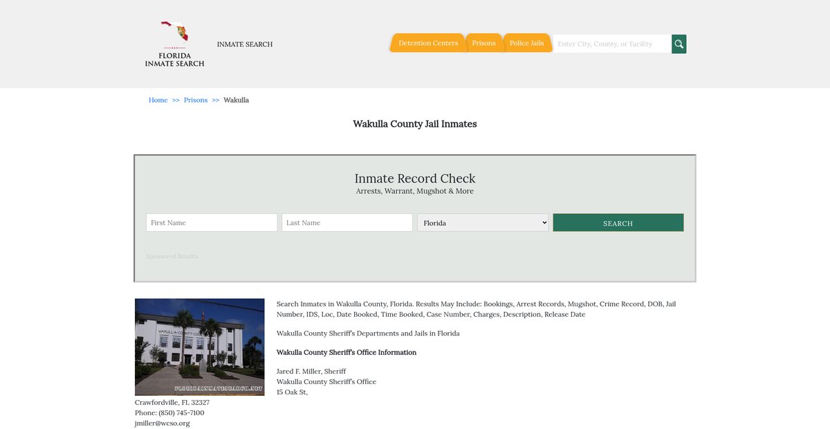 Preview of floridainmatesearch.net