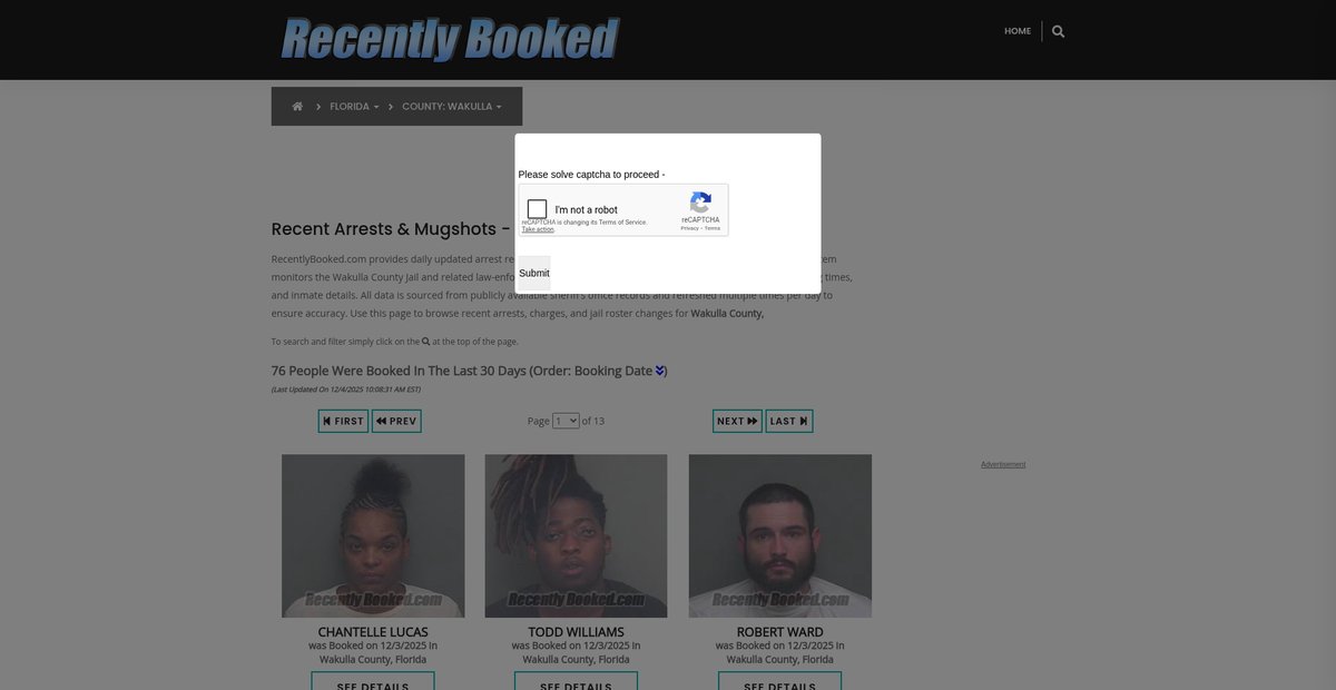 Preview of recentlybooked.com