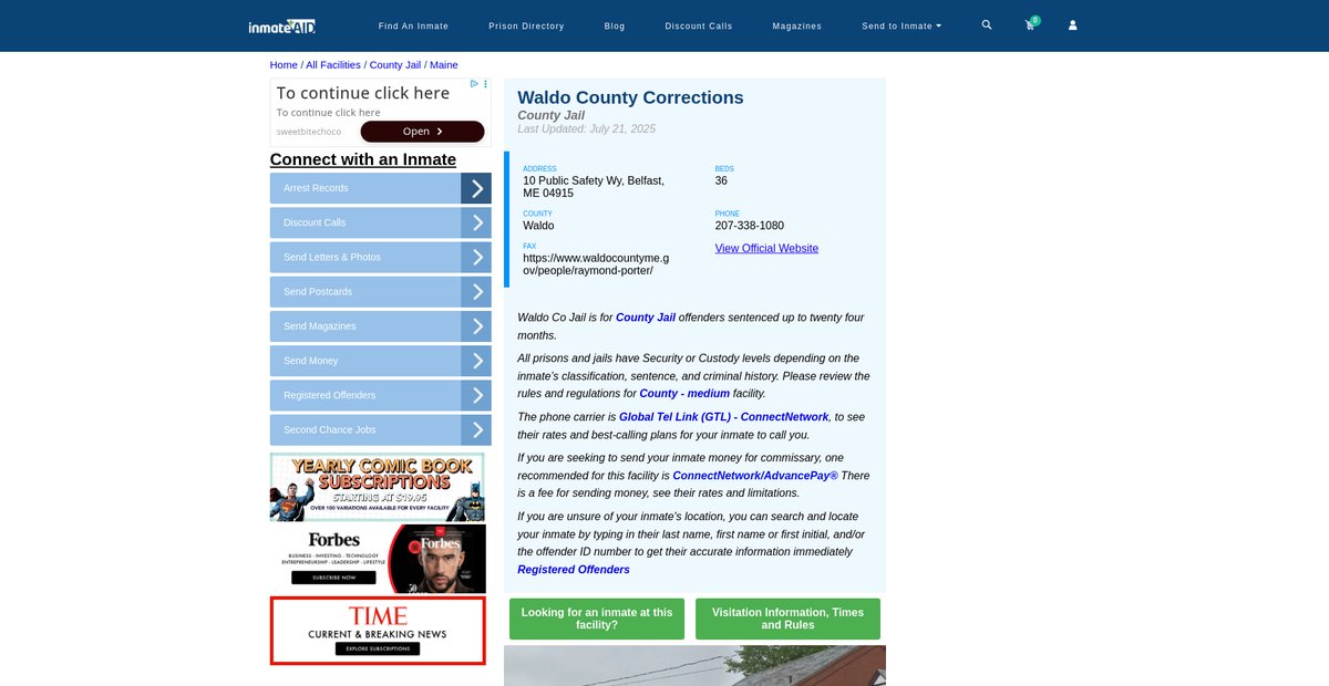 Preview of inmateaid.com