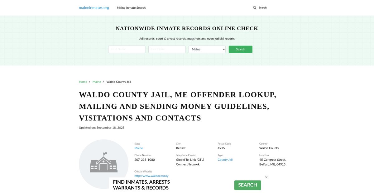 Preview of maineinmates.org