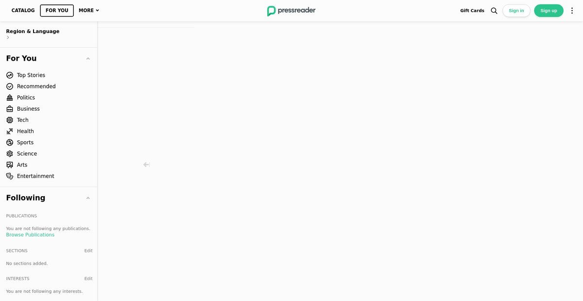 Preview of pressreader.com