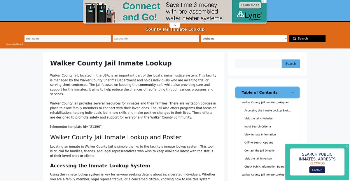 Preview of walker.countyjail.org
