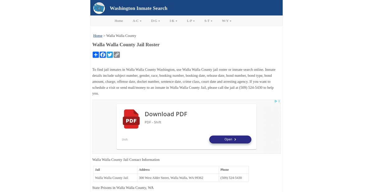 Preview of inmatesearchwa.org