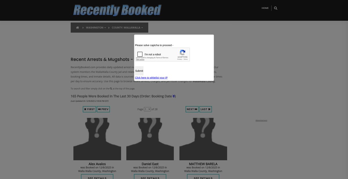 Preview of recentlybooked.com