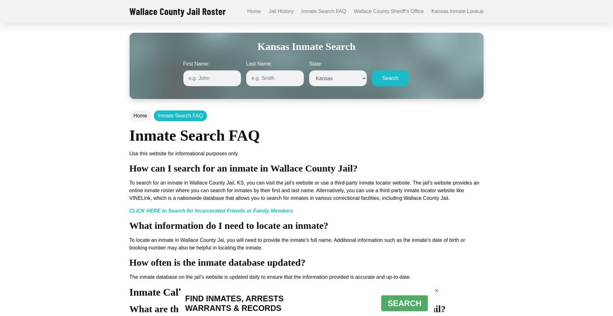Preview of wallacecountysheriff.com