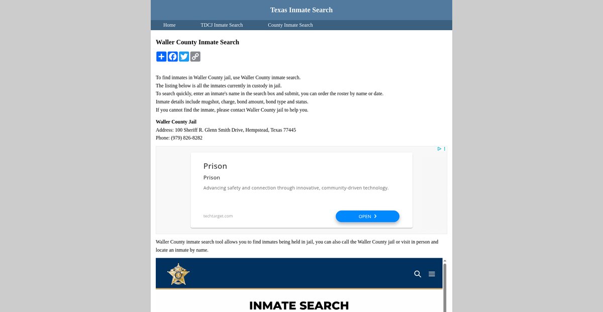 Preview of inmatesearchtexas.org