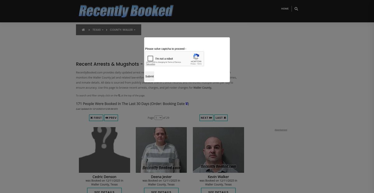Preview of recentlybooked.com