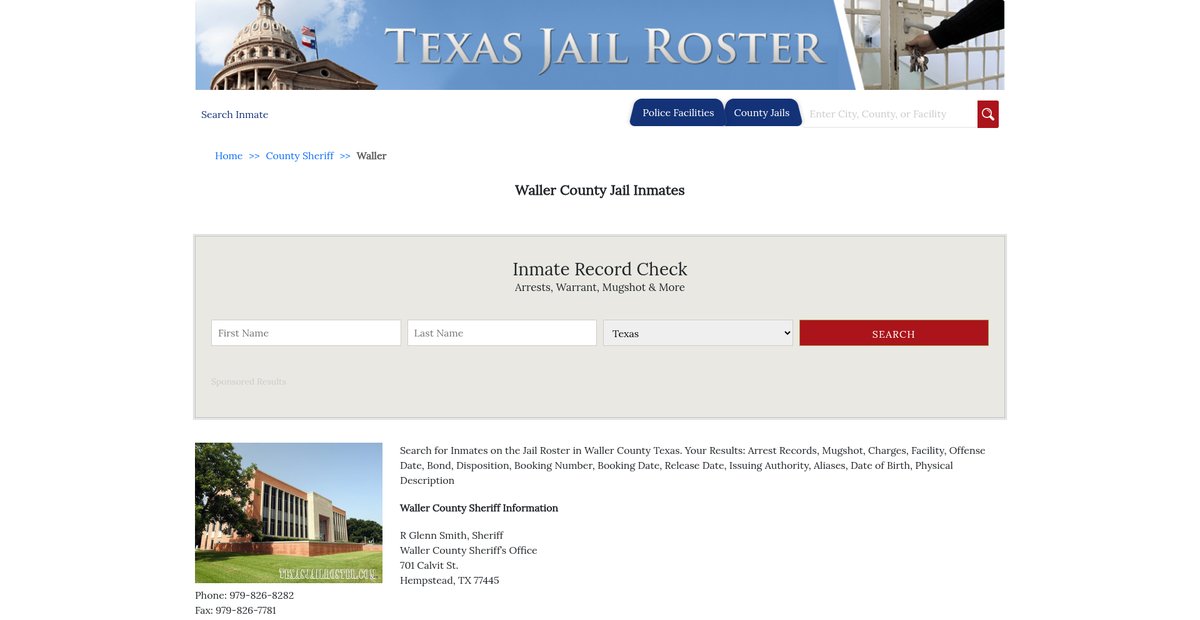 Preview of texasjailroster.com