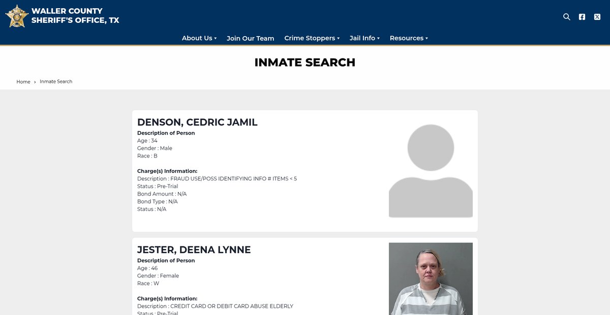 Preview of wallercountytexassheriff.org