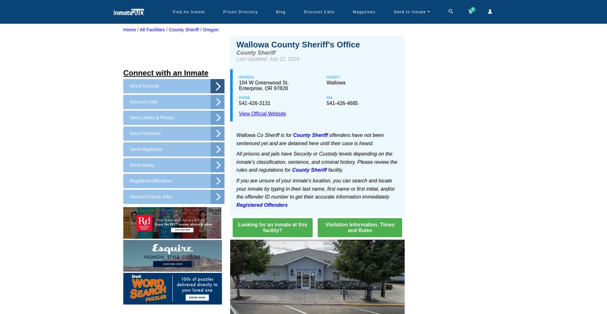Preview of inmateaid.com