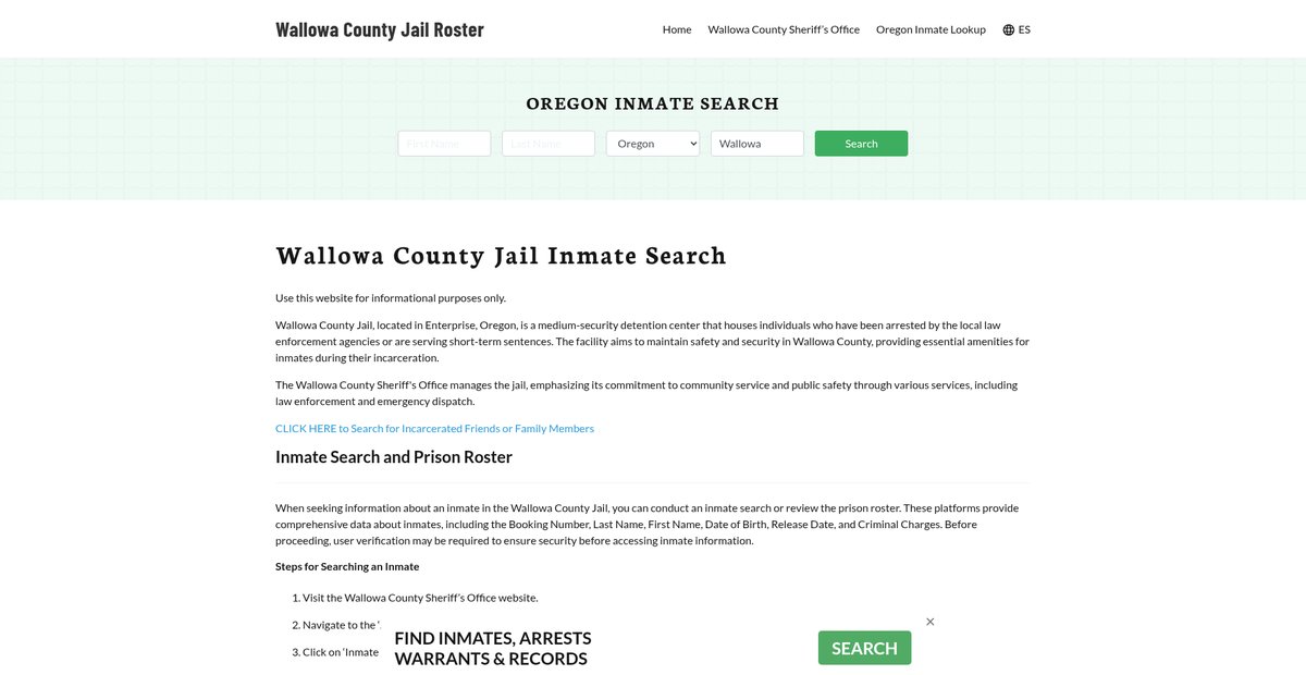 Preview of wallowacountyjail.org