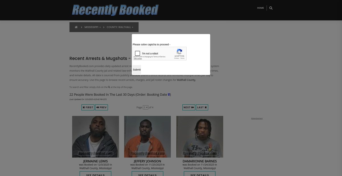 Preview of recentlybooked.com
