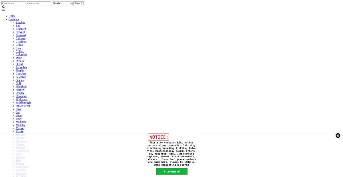 Preview of florida.arrests.org