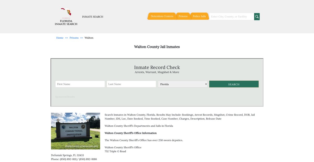 Preview of floridainmatesearch.net