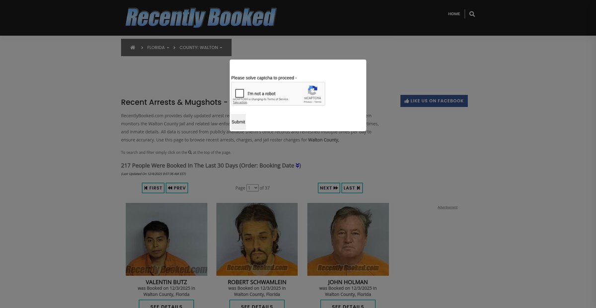 Preview of recentlybooked.com