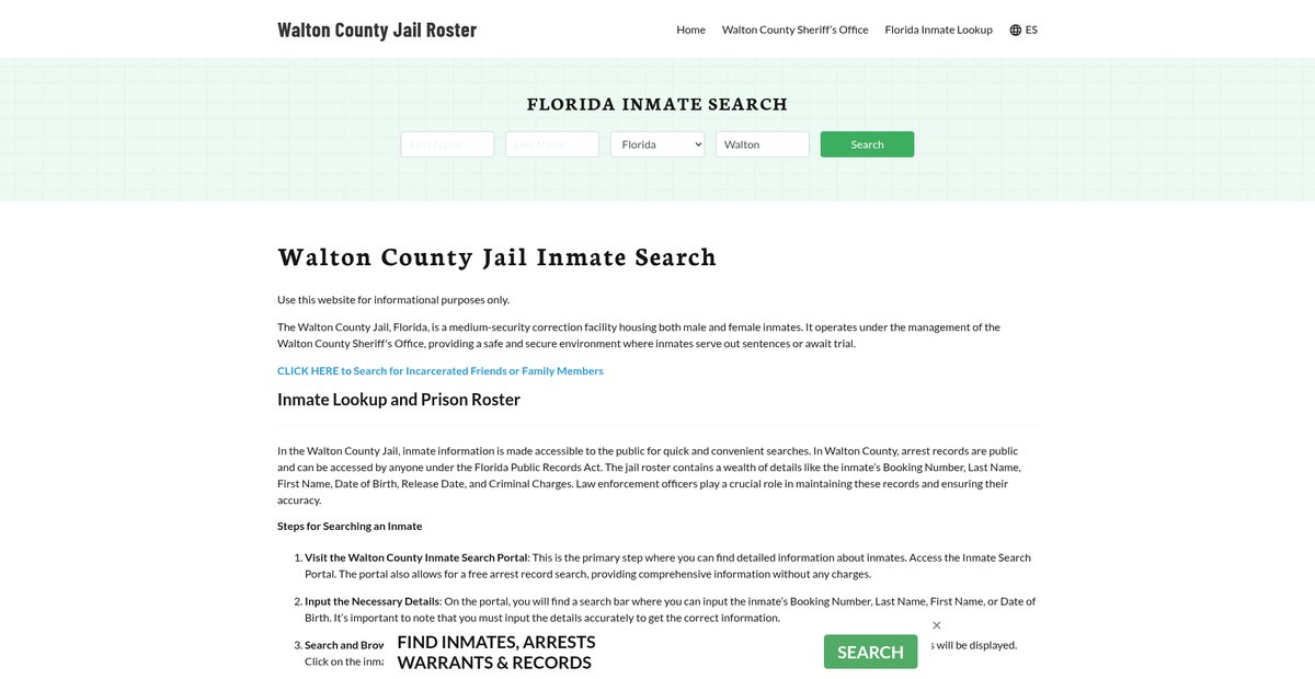 Preview of waltoncountyjail.org
