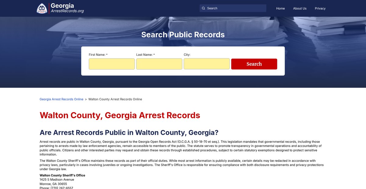 Preview of georgiaarrestrecords.org
