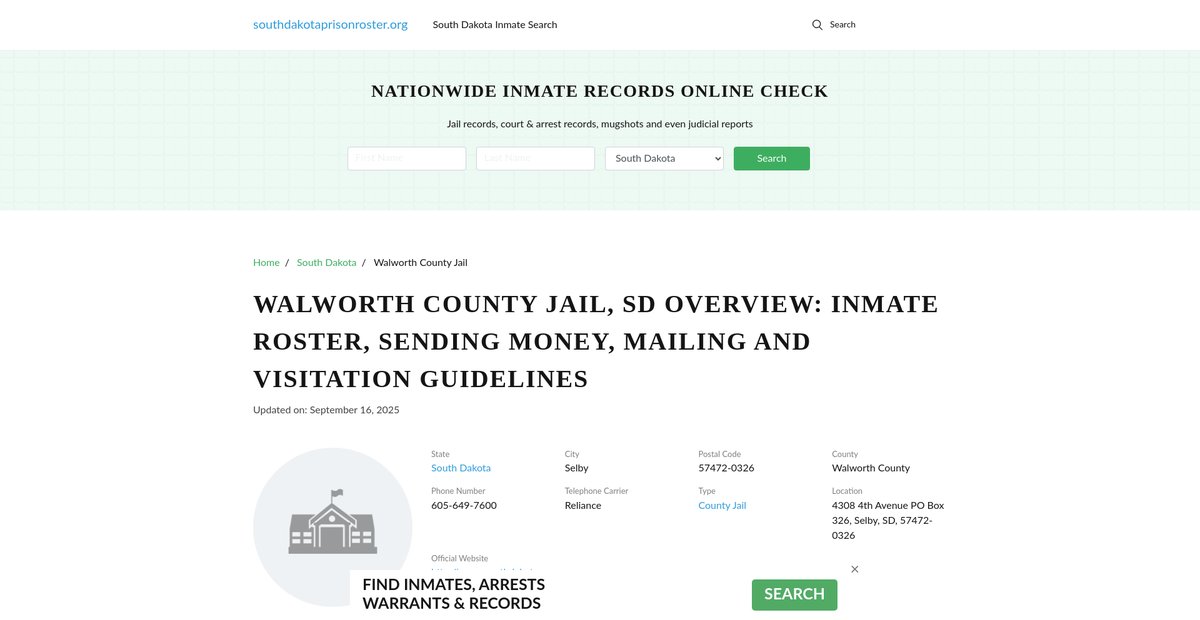 Preview of southdakotaprisonroster.org