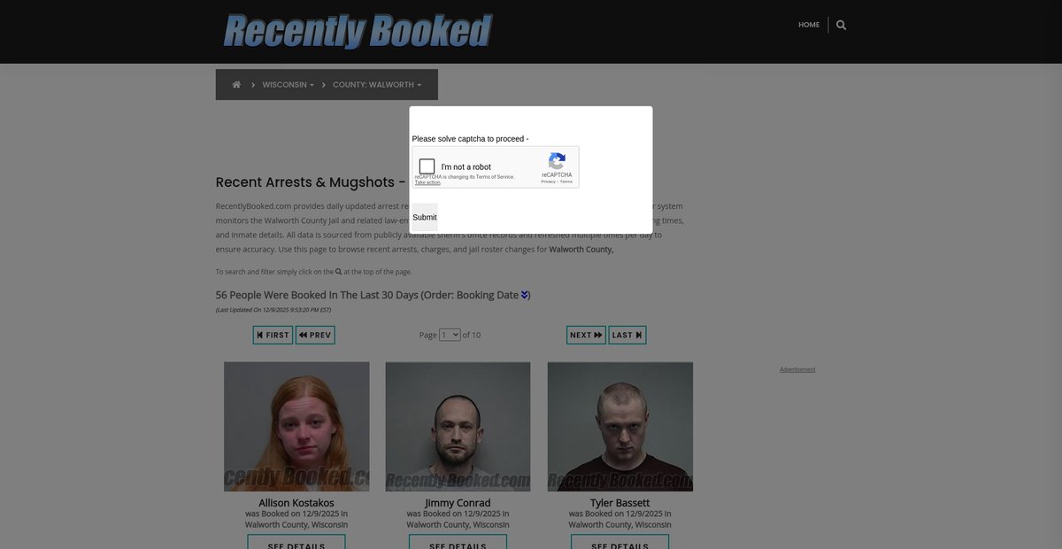 Preview of recentlybooked.com