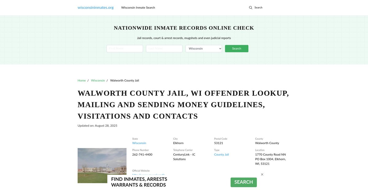 Preview of wisconsininmates.org
