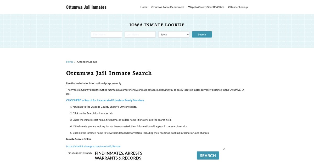Preview of ottumwajail.org