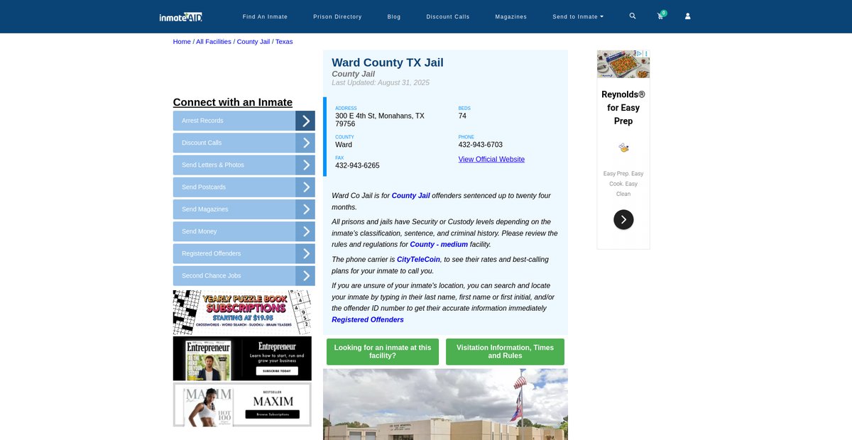 Preview of inmateaid.com
