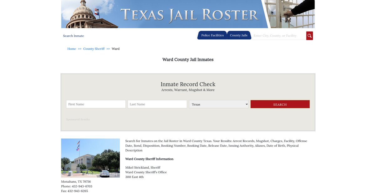 Preview of texasjailroster.com