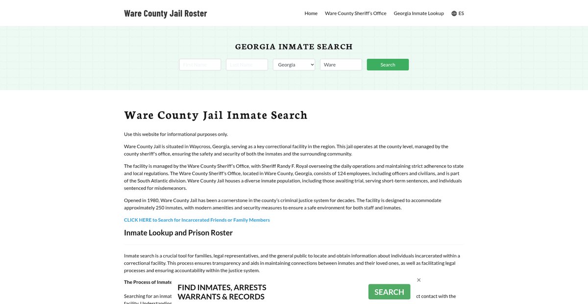 Preview of warecountyjail.org